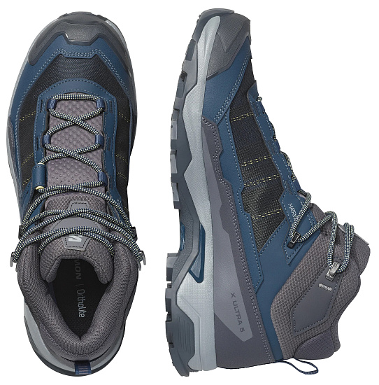 Кроссовки мужские Salomon X Ultra 5 Mid Gtx Spellbound/Asphalt/Black - Фото 2 большая