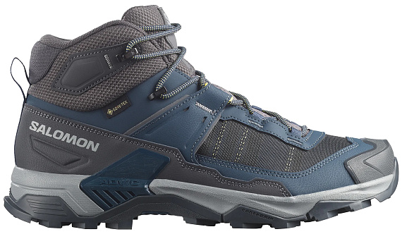 Кроссовки мужские Salomon X Ultra 5 Mid Gtx Spellbound/Asphalt/Black - Фото 1 большая