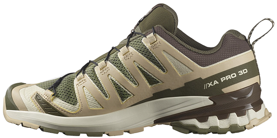 Кроссовки мужские Salomon Xa Pro 3D V9 Deep Lichen Green/Safari/Dark Earth - Фото 2 большая