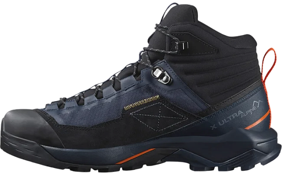 Кроссовки мужские Salomon X Ultra Alpine Mid Gtx Blue Nights/Black/Red Orange - Фото 4 большая