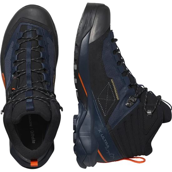 Кроссовки мужские Salomon X Ultra Alpine Mid Gtx Blue Nights/Black/Red Orange - Фото 6 большая