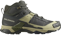 Кроссовки мужские Salomon X Ultra 5 Mid Gtx Peat/Gray Green/Blue Nights