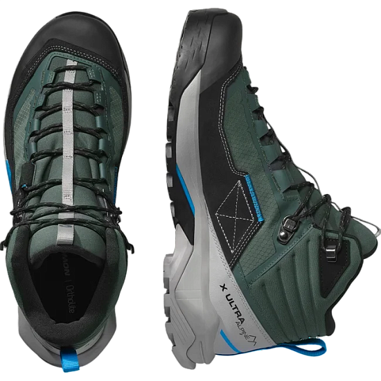 Кроссовки мужские Salomon X Ultra Alpine Mid Gtx Urban Chic/Black/Transcend Blue - Фото 6 большая