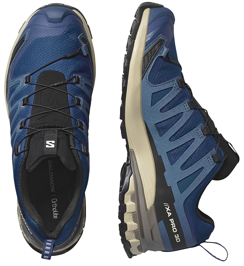 Кроссовки мужские Salomon Xa Pro 3D V9 Gtx Poseidon/White Pepper/Falcon - Фото 5 большая