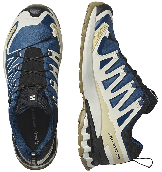 Кроссовки мужские Salomon Xa Pro 3D V9 Gtx Dark Blue/Icicle/Aloe - Фото 5 большая
