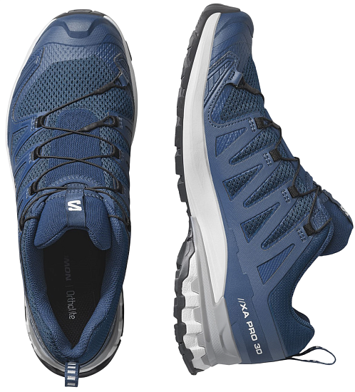Кроссовки мужские Salomon Xa Pro 3D V9 Poseidon/Icicle/Alloy - Фото 5 большая