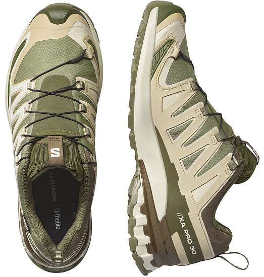 Кроссовки мужские Salomon Xa Pro 3D V9 Gtx Deep Lichen Green/Safari/Dark Earth - Фото 5 большая
