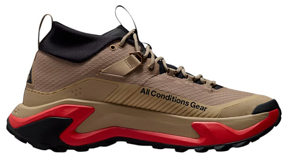 Кроссовки мужские Nike ACG Zegama Hike British Khaki/Linen/Lt Crimson/Black/Anthracite - Фото 4 большая
