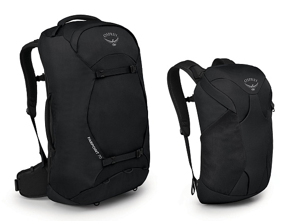 Рюкзак Osprey Farpoint 70 Black - Фото 6 большая