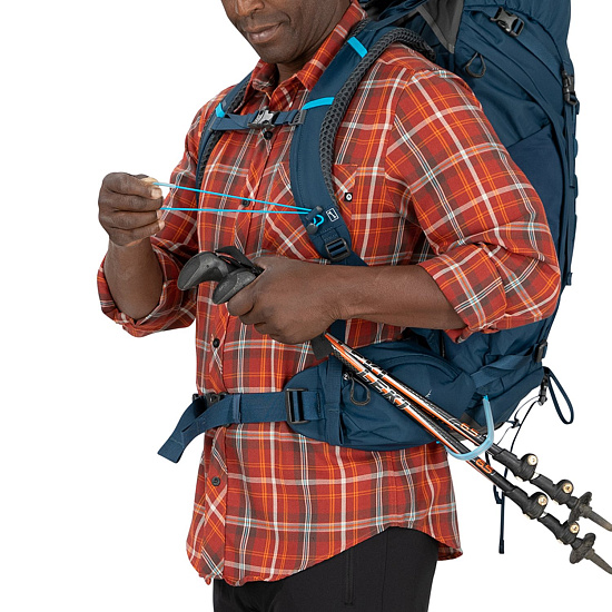 Рюкзак Osprey Kestrel 48 Atlas Blue - Фото 9 большая