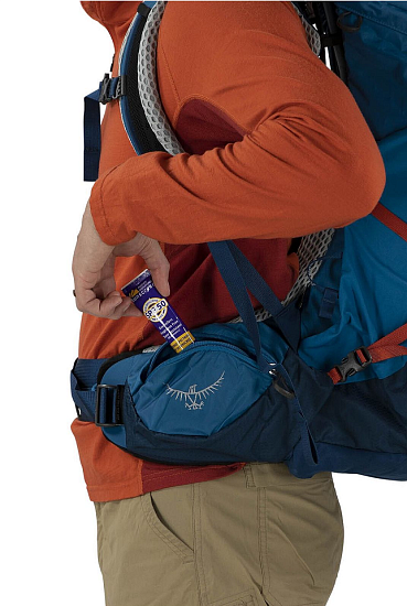 Рюкзак Osprey Atmos AG LT 65 Night Shift/Scoria Blue - Фото 4 большая