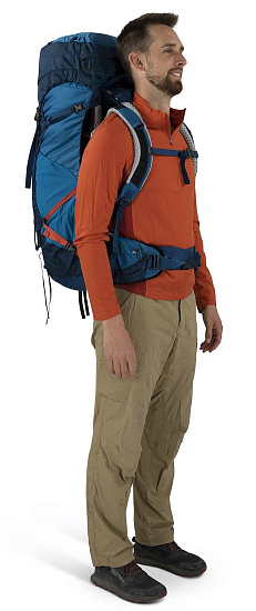 Рюкзак Osprey Atmos AG LT 65 Night Shift/Scoria Blue - Фото 5 большая