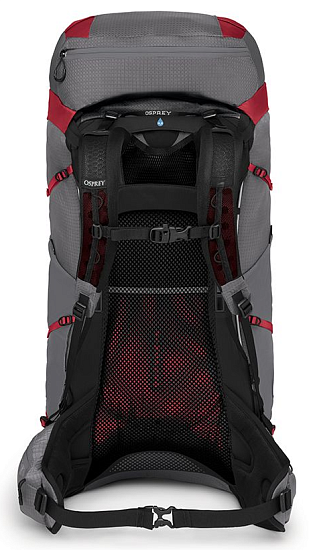 Рюкзак женский Osprey Eja Pro 55 Dale Grey/Poinsettia Red - Фото 3 большая