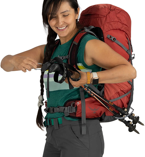 Рюкзак женский Osprey Tempest 33 Red Pampas/Coal Grey - Фото 5 большая
