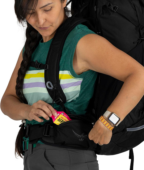 Рюкзак женский Osprey Tempest 44 Black/Coal Grey - Фото 6 большая