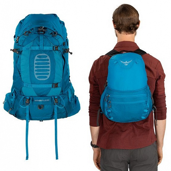 Рюкзак Osprey Aether Plus 60 Axo/Green - Фото 13 большая