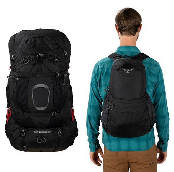 Рюкзак Osprey Aether Plus 85 Black - Фото 12 большая