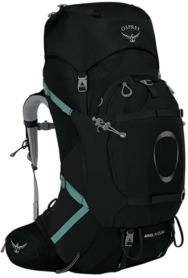 Рюкзак женский Osprey Ariel Plus 60 Black - Фото 1 большая
