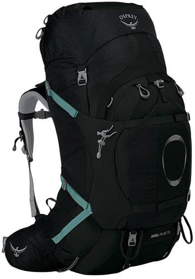 Рюкзак женский Osprey Ariel Plus 70 Black - Фото 1 большая