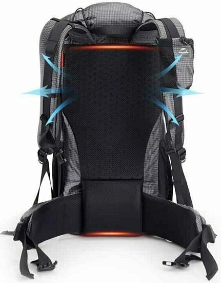 Рюкзак Naturehike Rock 40L+5L Black - Фото 2 большая