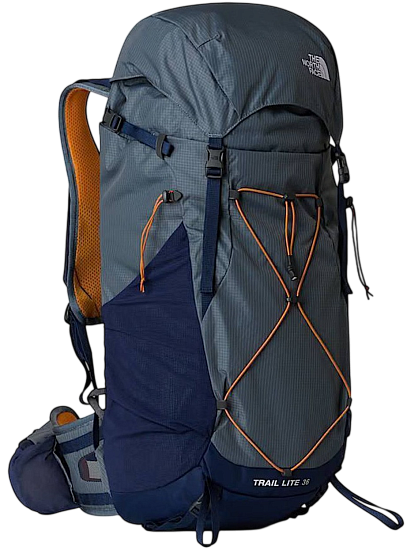 Рюкзак The North Face Trail Lite 36 Granite Grey/Summit Navy - Фото 1 большая