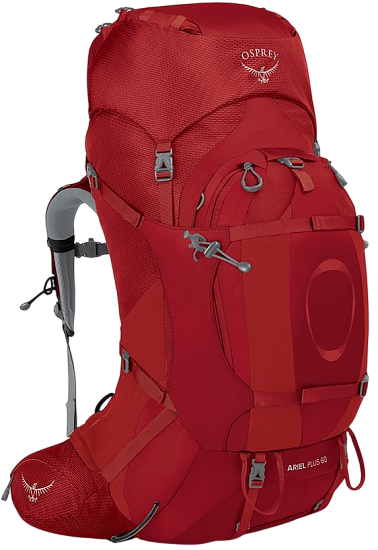 Рюкзак женский Osprey Ariel Plus 60 Carnelian Red - Фото 1 большая