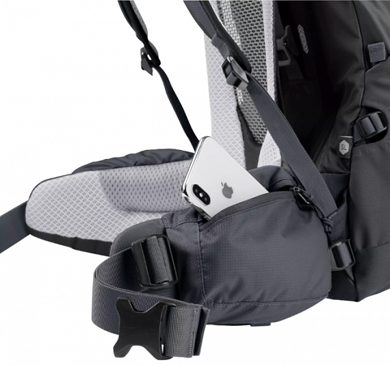 Рюкзак женский Deuter Futura Air Trek 45+10 SL Black-Graphite - Фото 10 большая
