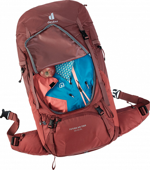 Рюкзак женский Deuter Futura Air Trek 45+10 SL Redwood-Lava - Фото 10 большая