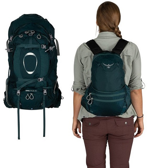 Рюкзак женский Osprey Ariel Plus 70 Carnelian Red - Фото 14 большая