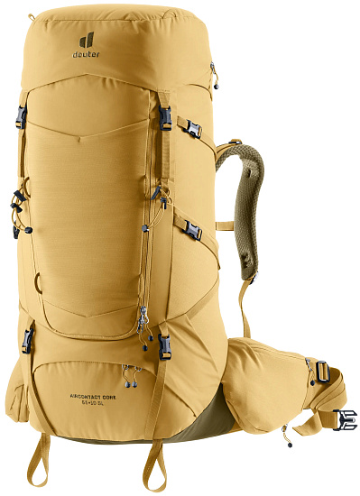 Рюкзак женский Deuter Aircontact Core 55+10 SL Savanna/Nori - Фото 1 большая