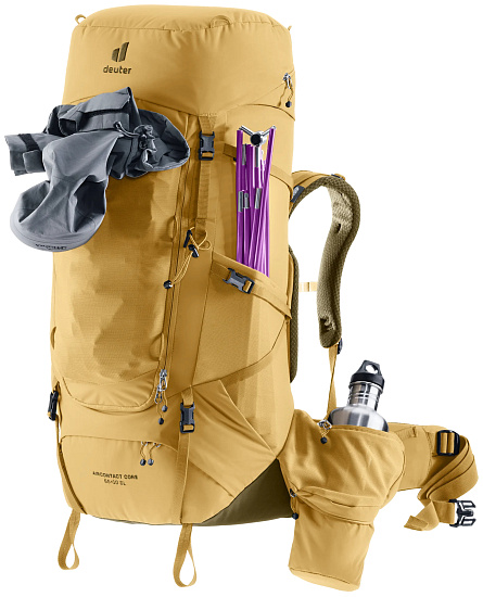 Рюкзак женский Deuter Aircontact Core 55+10 SL Savanna/Nori - Фото 3 большая