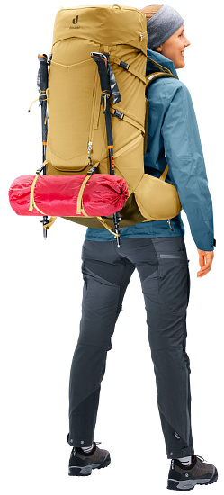 Рюкзак женский Deuter Aircontact Core 55+10 SL Savanna/Nori - Фото 11 большая