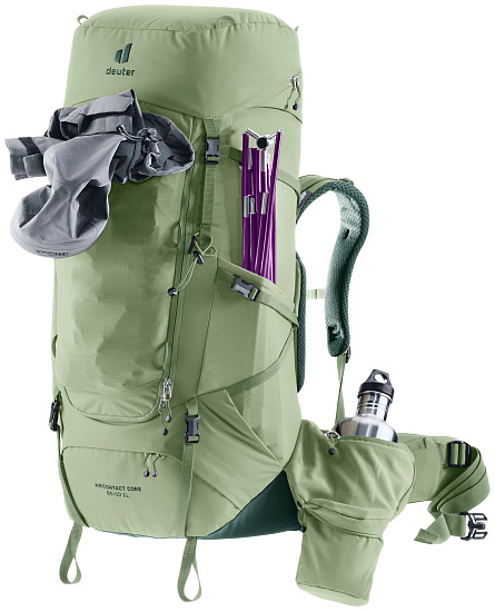 Рюкзак женский Deuter Aircontact Core 55+10 SL Grove/Ivy - Фото 5 большая