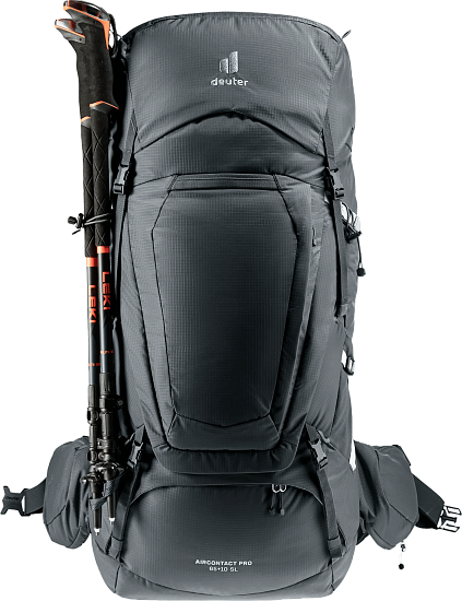 Рюкзак женский Deuter Aircontact Pro 65+10 SL Graphite - Фото 4 большая