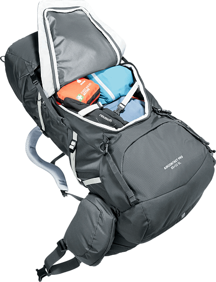 Рюкзак женский Deuter Aircontact Pro 65+10 SL Graphite - Фото 8 большая