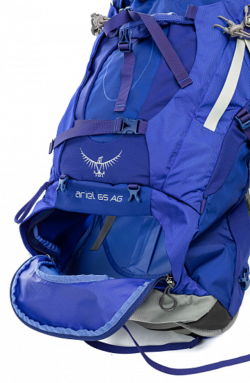 Рюкзак женский Osprey Ariel AG 65 Tidal Blue - Фото 11 большая