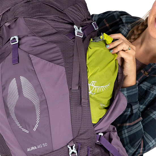 Рюкзак женский Osprey Aura AG 50 Berry Sorbet Red - Фото 16 большая