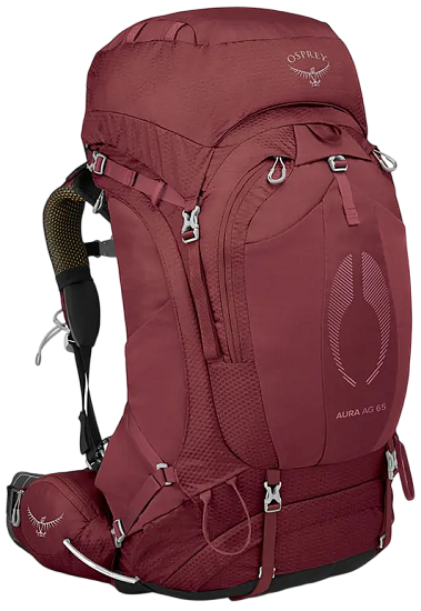 Рюкзак женский Osprey Aura AG 65 Berry Sorbet Red - Фото 1 большая