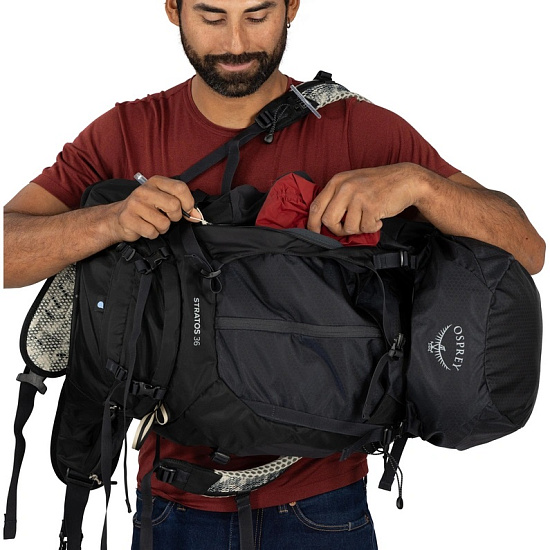 Рюкзак Osprey Stratos 36 Raven Black - Фото 13 большая