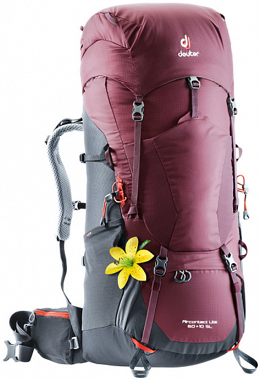 Рюкзак женский Deuter Aircontact Lite 60 + 10 SL Maron-Graphite - Фото 1 большая