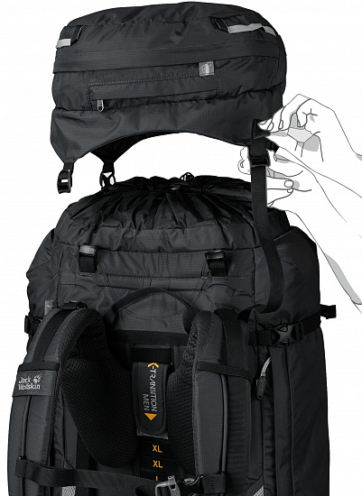 Рюкзак Jack Wolfskin Denali 75 Dark Indigo - Фото 6 большая