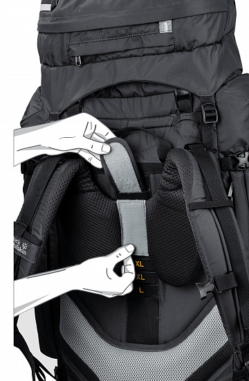 Рюкзак Jack Wolfskin Denali 65 Phantom - Фото 5 большая
