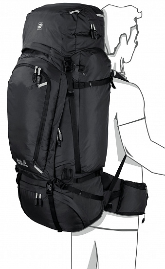 Рюкзак Jack Wolfskin Denali 65 Phantom - Фото 12 большая