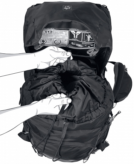 Рюкзак Jack Wolfskin Highland Trail 55 Phantom - Фото 7 большая
