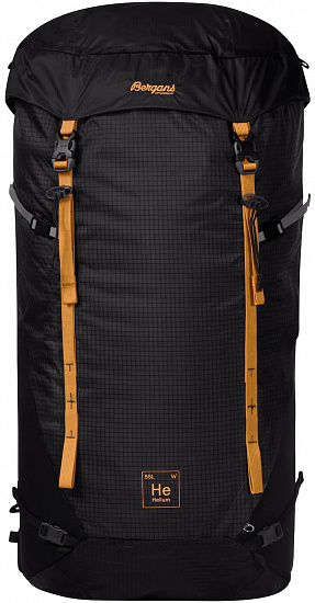 Рюкзак женский Bergans Helium V5 55 Solid Charcoal/Black/Golden Yellow - Фото 7 большая