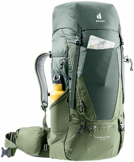 Рюкзак Deuter Futura Air Trek 50+10 Ivy/Khaki - Фото 5 большая