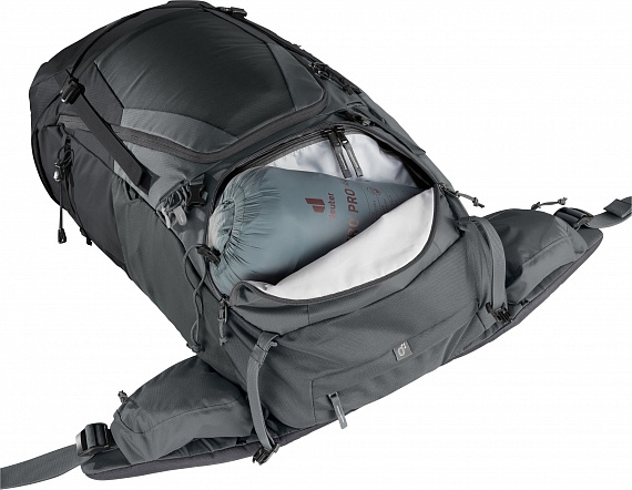 Рюкзак женский Deuter Futura Air Trek 55+10 SL Black/Graphite - Фото 7 большая