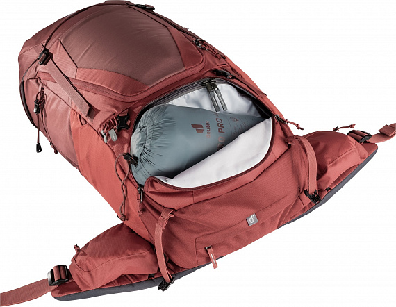 Рюкзак женский Deuter Futura Air Trek 55+10 SL Redwood/Lava - Фото 7 большая