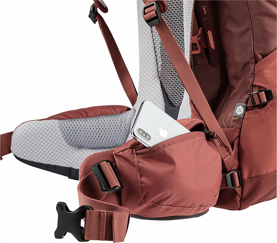 Рюкзак женский Deuter Futura Air Trek 55+10 SL Redwood/Lava - Фото 9 большая