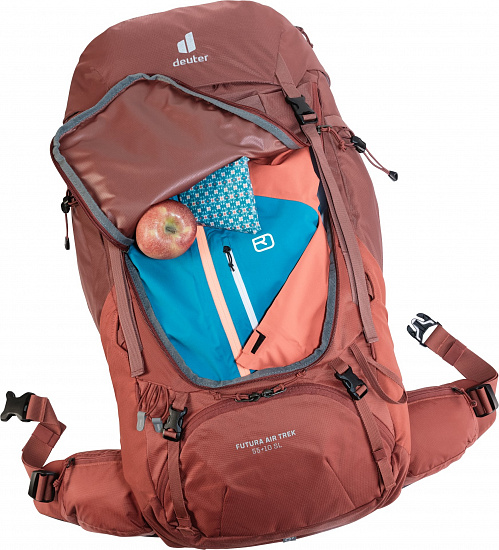 Рюкзак женский Deuter Futura Air Trek 55+10 SL Redwood/Lava - Фото 10 большая